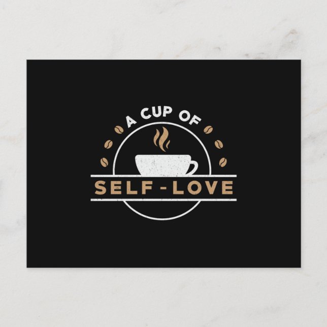 Mental Health A Cup Of Self-Love Care Awareness Vykort (Framsida)