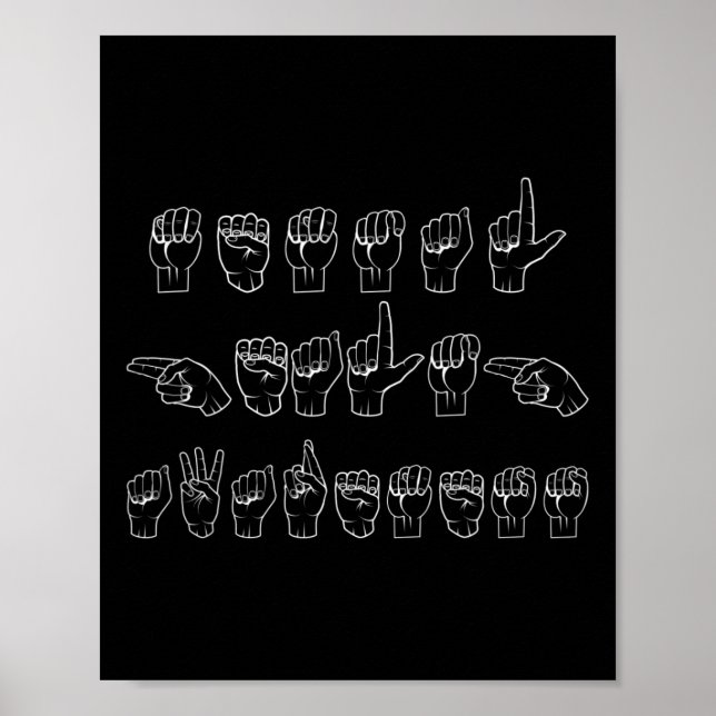 Mental Health Awareness Asl Sign Language Hands Mu Poster (Framsidan)