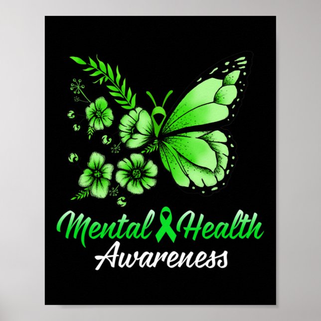 Mental Health Awareness Butterfly 1 Poster (Framsidan)