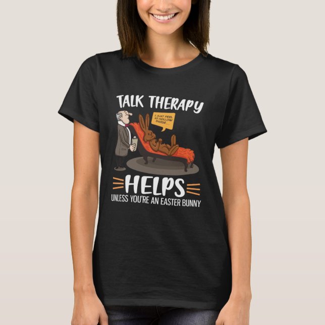 Mental Health Awareness Chocolate Bunny Funny East T Shirt (Framsida)