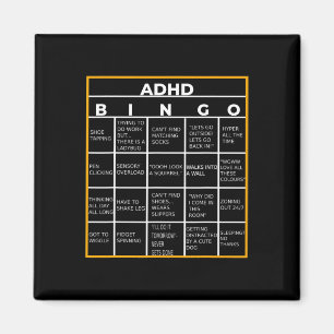 Mental Health Awareness Day Adhd Bingo Roligt Gift Magnet