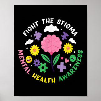 Mental Health Awareness Depression Suicide Prevent Poster