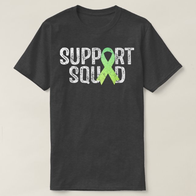Mental Health Awareness Green Ribbon Support Squad T Shirt (Design framsida)
