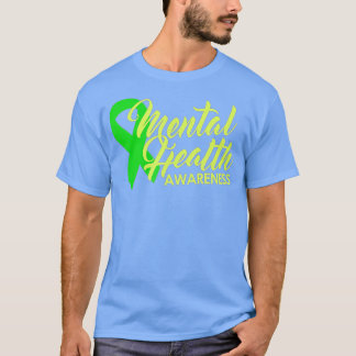 Mental Health Awareness Green Ribbon T Shirt