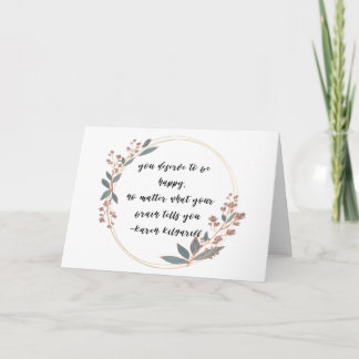 Mental Health Awareness happy Blank Card Kort