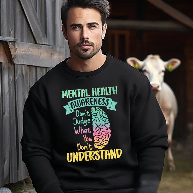 Mental Health Awareness Lång Ärmad Tröja (Skapare uppladdad)