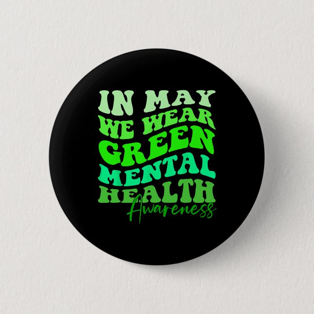Mental Health Awareness Månad i maj Knapp (Framsida)