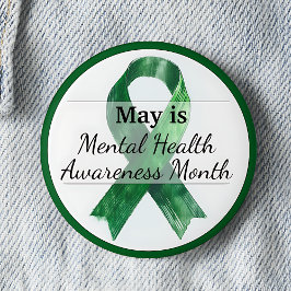 Mental Health Awareness Månad Knapp