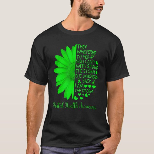 Mental Health Awareness Matters Sunflower I Am The T Shirt (Framsida)