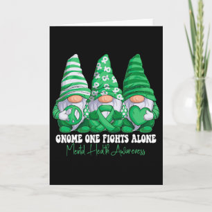 Mental Health Awareness Month Grön Band Gnomies Kort