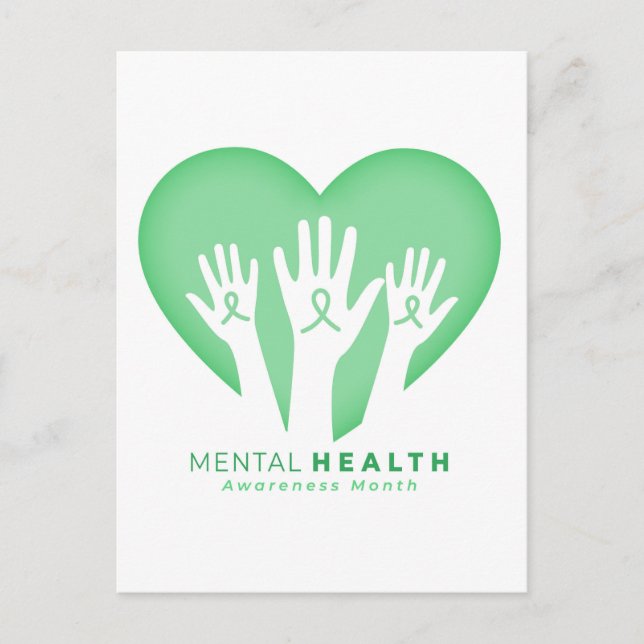 Mental Health Awareness Month Vykort (Framsida)