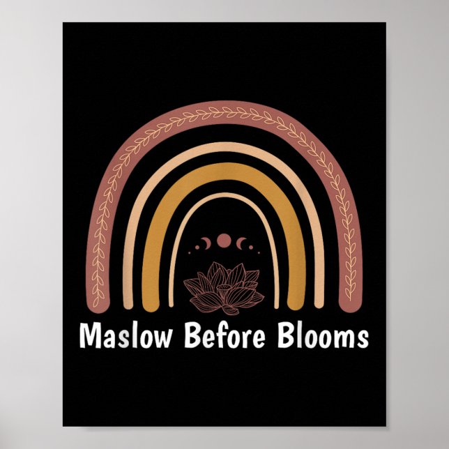 Mental Health Awareness Shirts Maslow Före Bloom Poster (Framsidan)