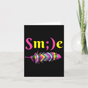Mental Health Awareness Smile Semicolon Suicide Kort