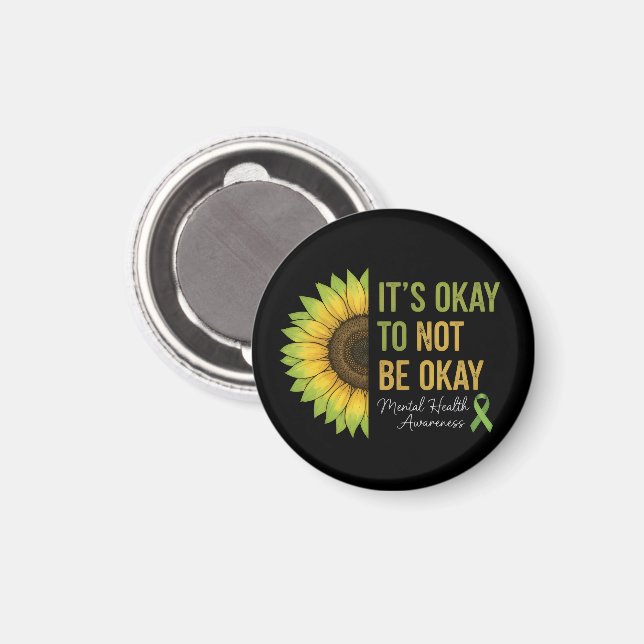 Mental Health Awareness Solros  Magnet (Front/Back)