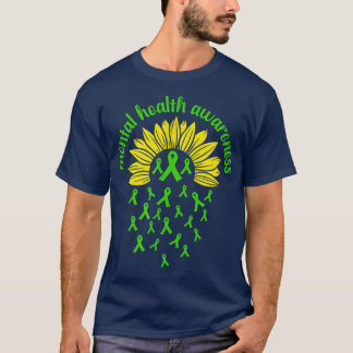 Mental Health Awareness Sunflower 4030  T Shirt
