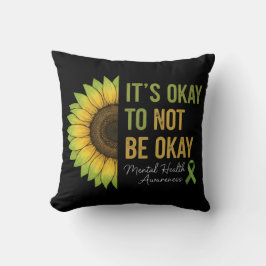 Mental Health Awareness Sunflower  Kudde