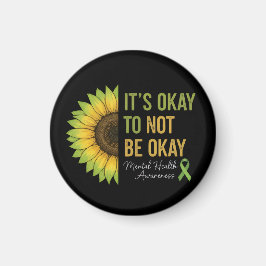 Mental Health Awareness Sunflower  Magnet
