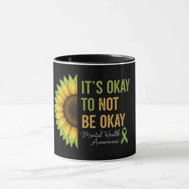Mental Health Awareness Sunflower Mugg (Center)