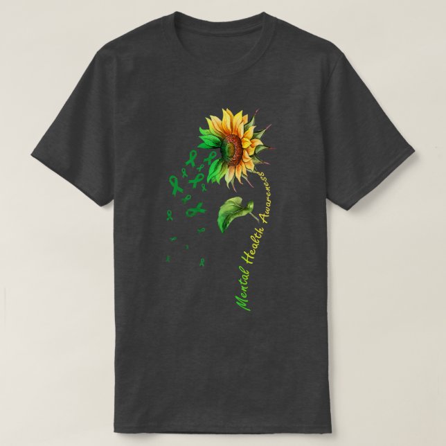 Mental Health Awareness Sunflower Premium  T Shirt (Design framsida)
