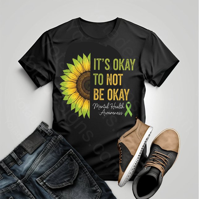 Mental Health Awareness Sunflower T-Shirt (Skapare uppladdad)