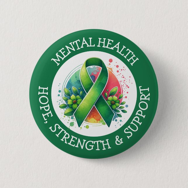 Mental Health Awareness - Support Strength Support Knapp (Framsida)