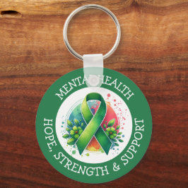 Mental Health Awareness - Support Strength Support Nyckelring