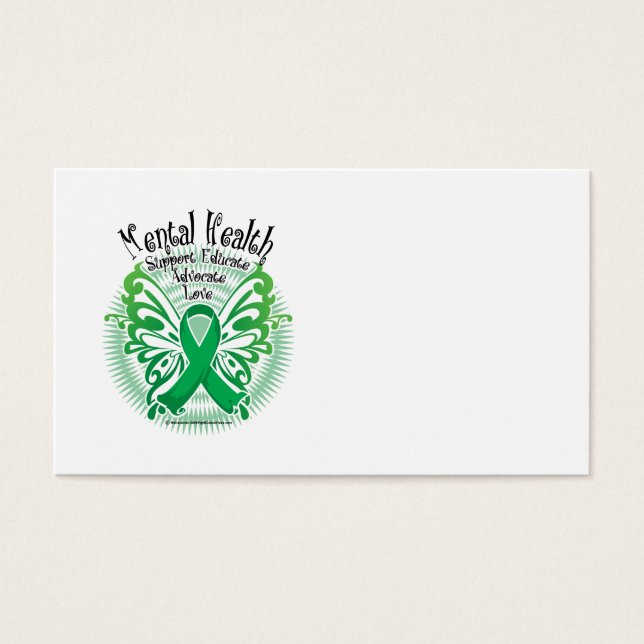 Mental Health Butterfly 3 Visitkort (Framsidan)