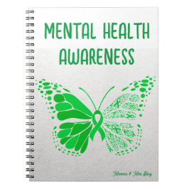 Mental Health Butterfly Spiral Photo Notebook Anteckningsbok