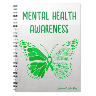 Mental Health Butterfly Spiral Photo Notebook Anteckningsbok