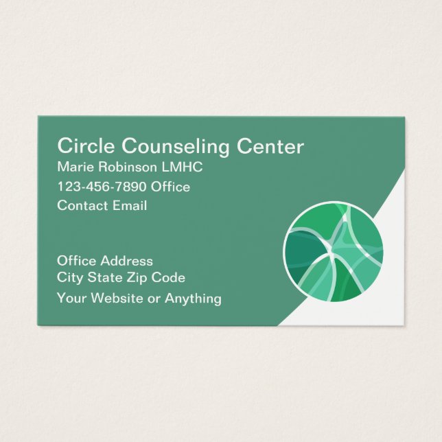 Mental Health Counseling Modern Minimalist Visitkort (Framsidan)