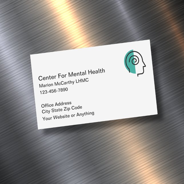 Mental Health Counselor Business Card Magnets Magnetiska Visitkort (Skapare uppladdad)