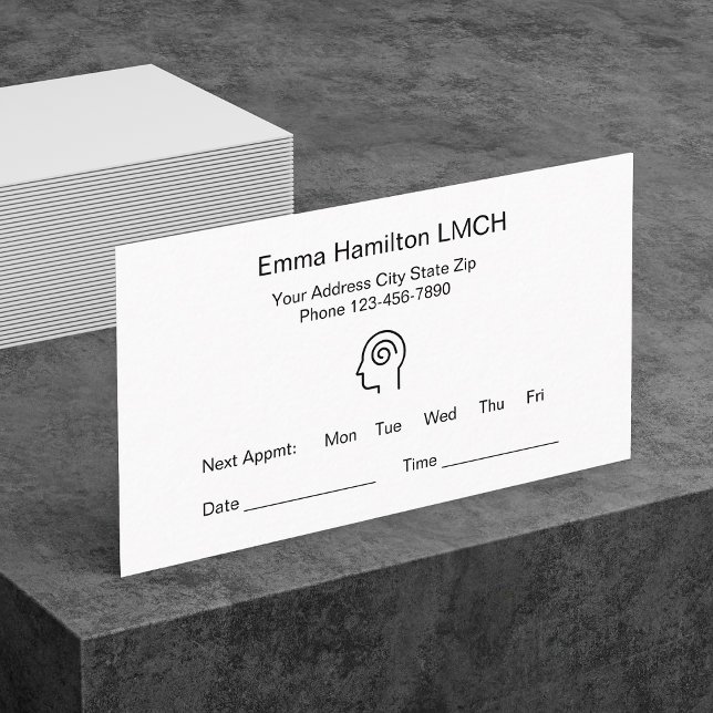 Mental Health Counselor Office Appointment Cards Tidsbeställning Kort (Skapare uppladdad)