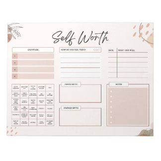 Mental Health Daily Gratitude Dry Erase Board Tan Anteckningsblock