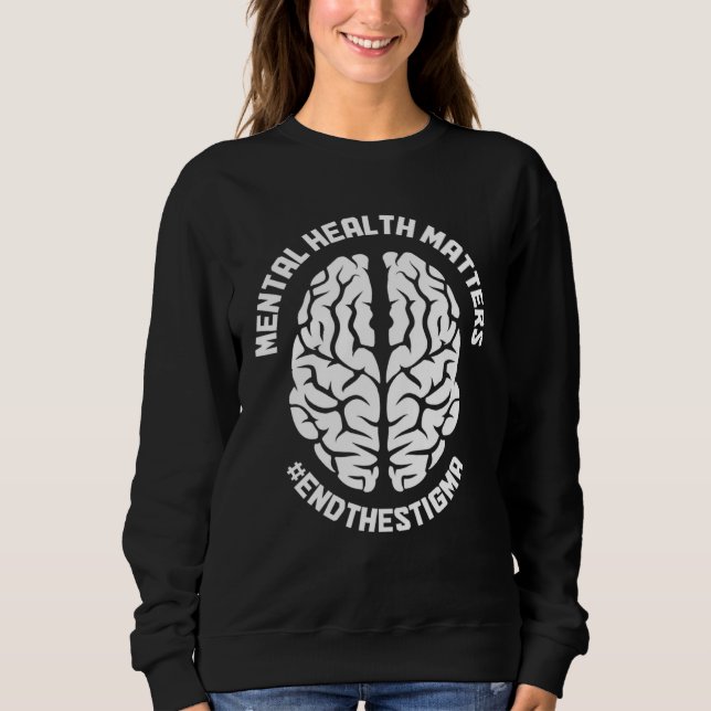 Mental Health Matters Awareness End The Stigma Psy T Shirt (Framsida)
