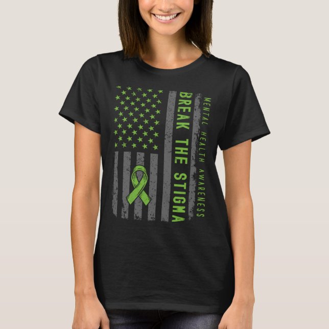 Mental Health Matters Fight Stigma Mental Health A T Shirt (Framsida)