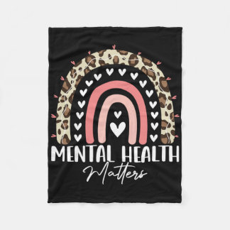 Mental Health Problems Awareness Month Regnbåge Le Fleecefilt