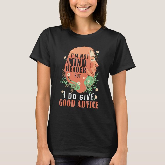 Mental Health Quote Floral for School Psychologist T Shirt (Framsida)