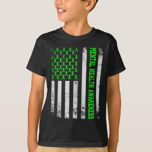 Mental Health S American Flagga ental Health Aware T Shirt