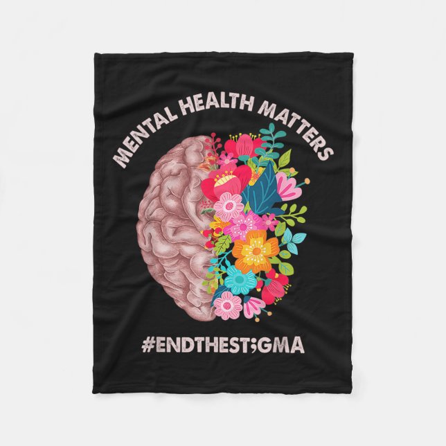 Mental Health S Awareness Month Shirt avslutar ins Fleecefilt (Framsidan)