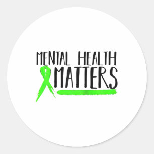 Mental Health S Gift Mental Health Awareness Shirt Runt Klistermärke