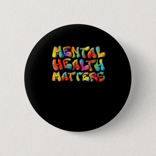 Mental Health S Graffiti Sticker Knapp (Framsida)
