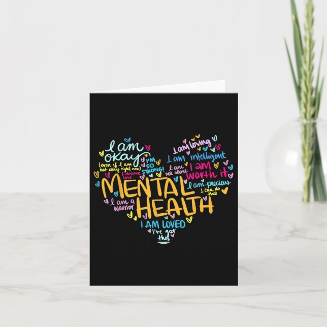 Mental Health S Mental Awareness Gift Kort (Framsida)