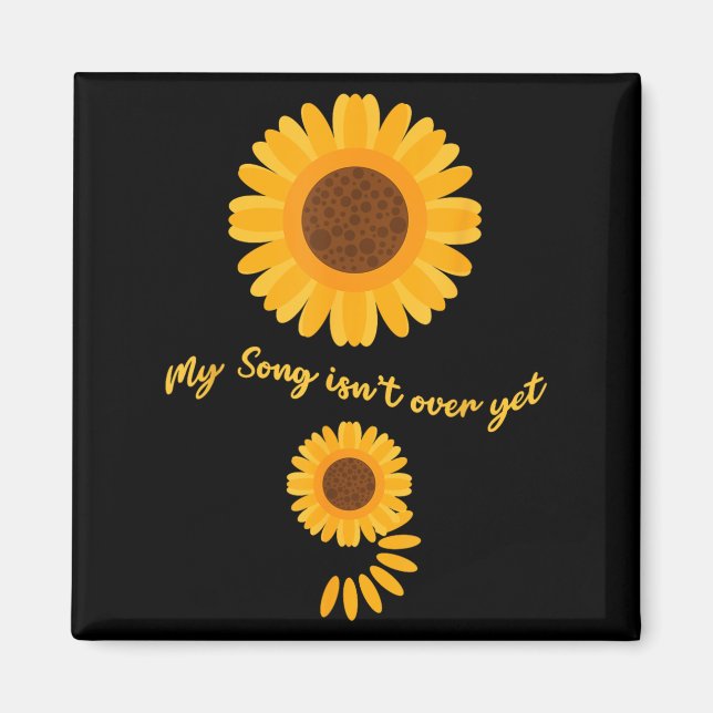 Mental Health Semicolon Sunflower Suicide Preventi Magnet (Framsidan)
