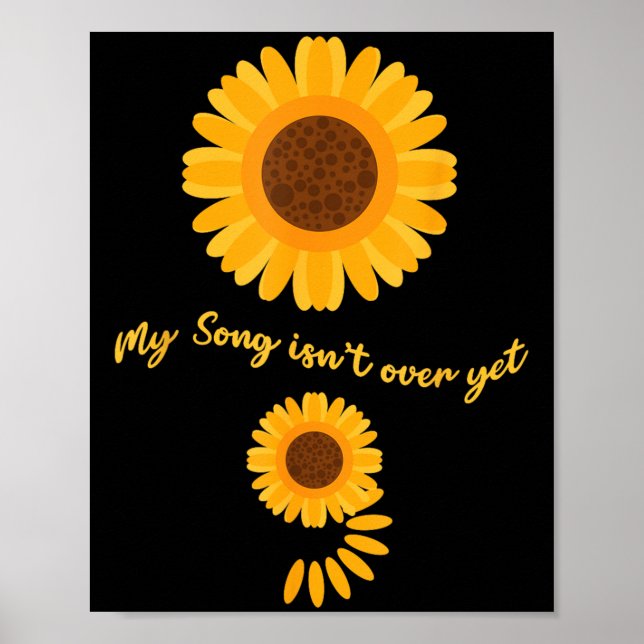 Mental Health Semicolon Sunflower Suicide Preventi Poster (Framsidan)