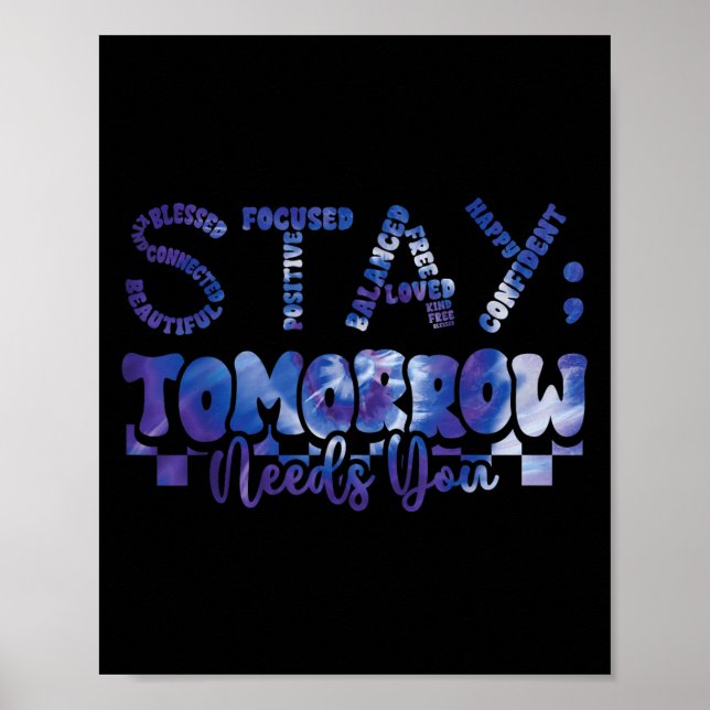 Mental Health Stay Tomorrow Suicide Prevention Awa Poster (Framsidan)