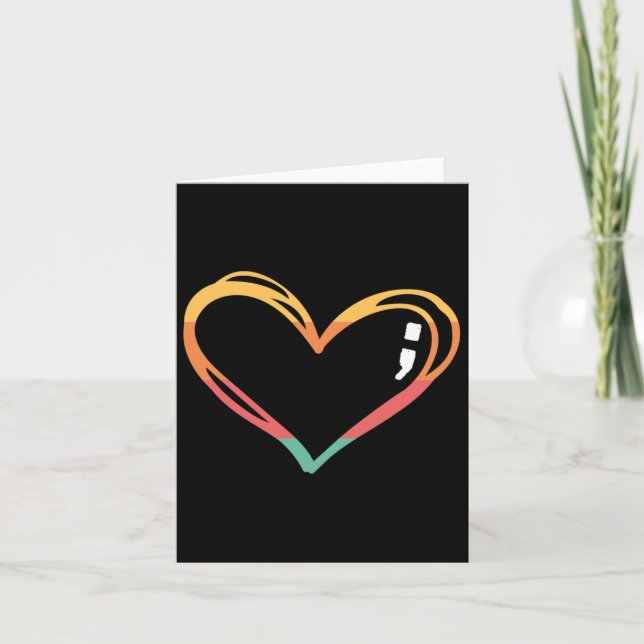 Mental Health Suicide Awareness Month Symbol Seml Kort (Framsida)