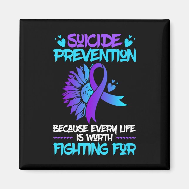 Mental Health Support Week Suicide Prevention Awar Magnet (Framsidan)
