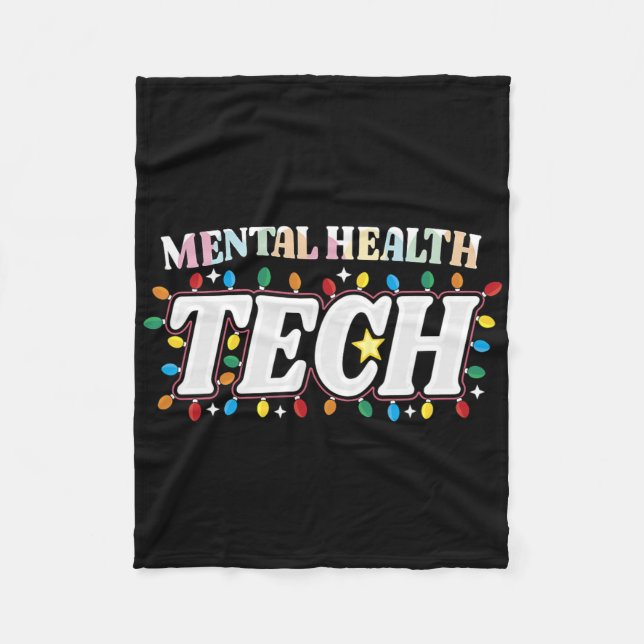 Mental Health Tech jul psykiatrisk teknolog Fleecefilt (Framsidan)