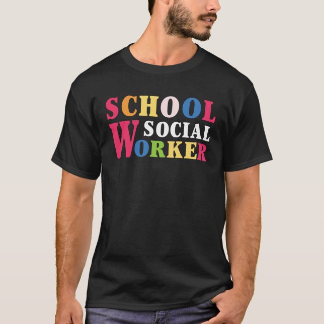 Mental Health Therapist School Social Worker Gradu T Shirt (Framsida)