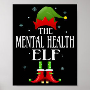 Mental Health Tomte Xmas Rolig Familj Matchande Ch Poster